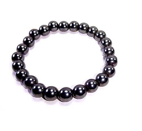 Black Magnetic Weight Loss and Bp Control Therapy Base Metal Hematite 8 MM size gallery
