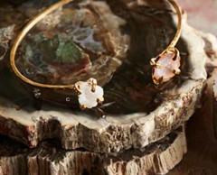 Double Mexican Tabasco Geode Open Cuff | Roost for Aureus + Argent | MSRP $120