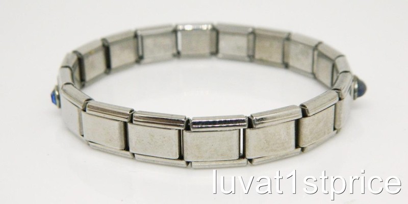 Stainless Steel Expandable Link Stretch Bracelet CHRISTMAS " M " SANTA Charm gallery