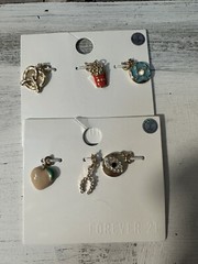 Forever 21 lot of gold charms bracelet charms lot of 6 new