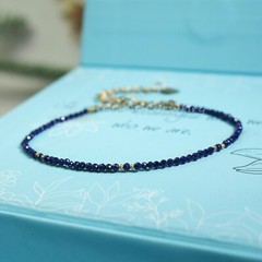 Natural Blue Goldstone Stone Dainty Bracelet Crystal Healing Bracelet Wholesale