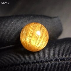 Natural Copper Rutilated Quartz Crystal Transparent Round Bead AAAAAA