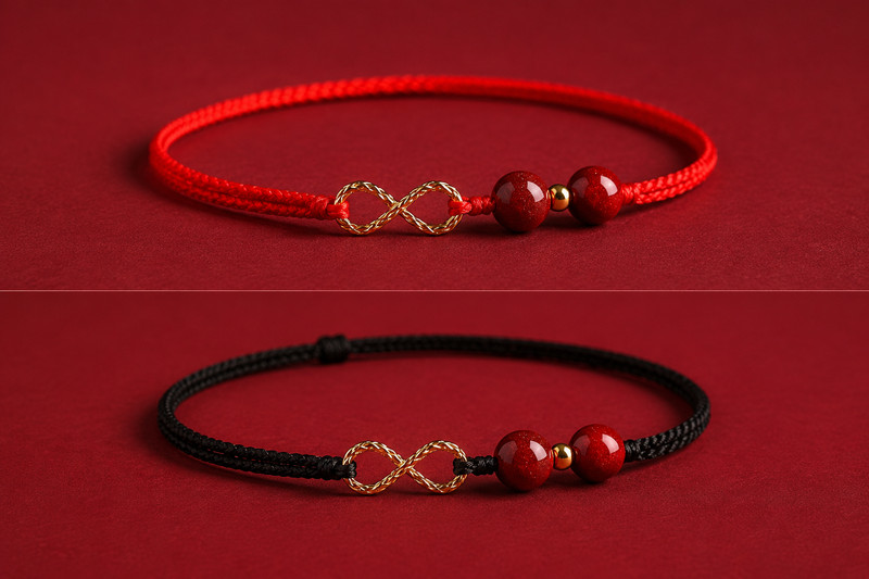 Red String Infinity Bracelet Adjustable Lucky Charm Friendship Couple Gift gallery