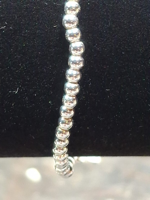 Yes Way Rose' Katie Loxton Silver Tone Beaded Stretch Bracelet Rose Gold Charms gallery