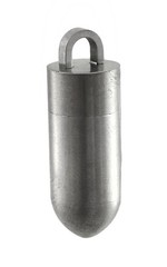 Zeckos Stainless Steel Bullet Cylinder Pendant