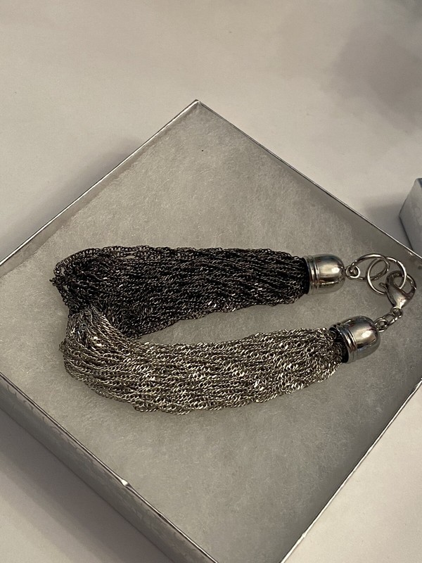 Silver & Black Multi Chain Bracelet gallery
