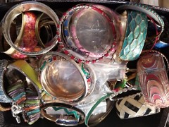 Lot Random Mix Bracelets rhinestone cuff stretch enamel Wrap Bead Gold silver Pl
