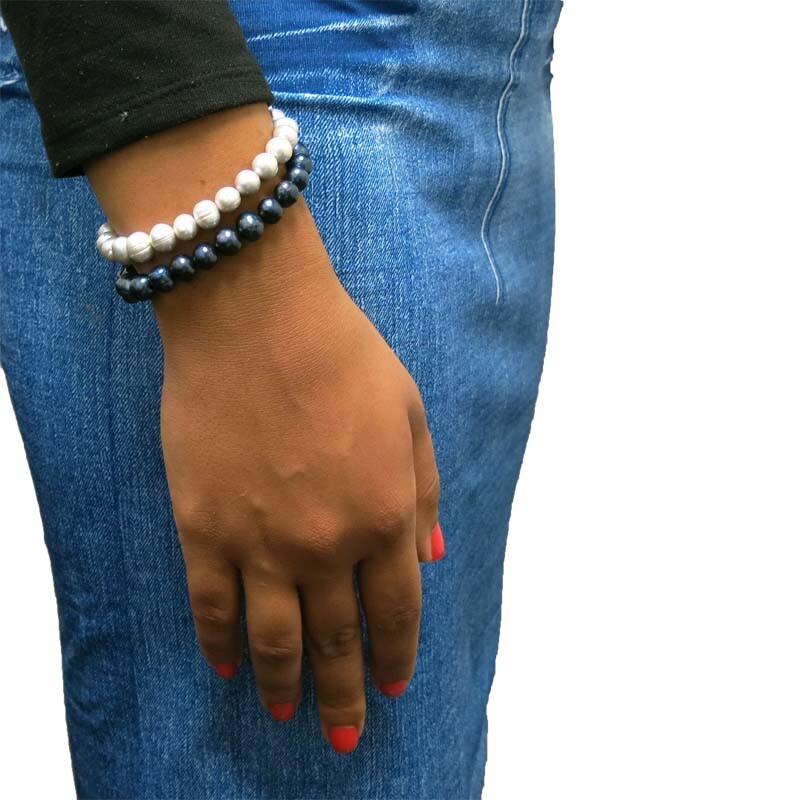White Genuine Fresh Water pearl Stretch Bracelet for Women gallery