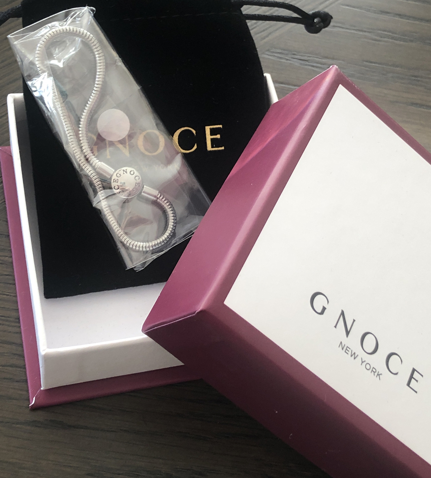 Gnoce Classic Bracelet 17cm 316 Stainless Steel Fit for Euro Charms gallery