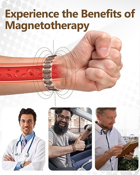 Men's Pure Copper Magnetic Therapy Bracelet Adjustable Pain Relief Arthritis gallery