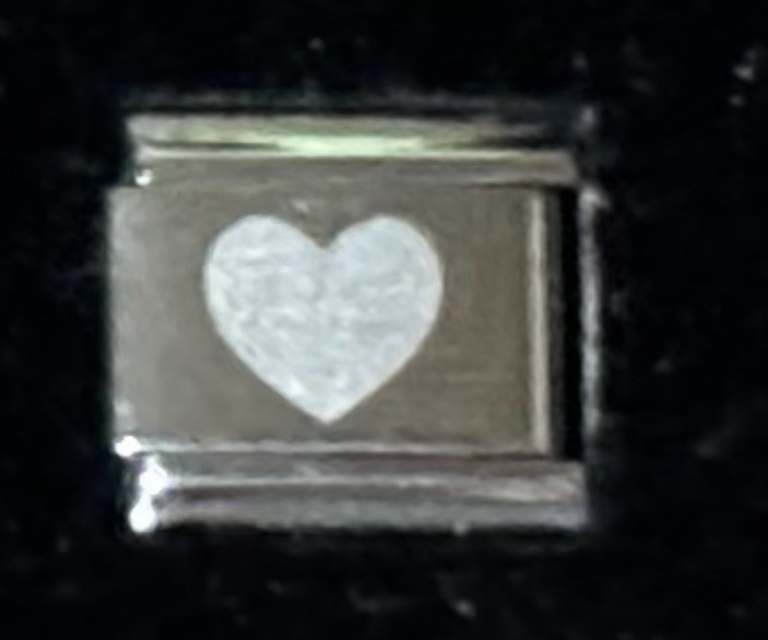 Heart Laser Etched Wholesale Italian Charm Enamel 9mm Link K2016-3 gallery