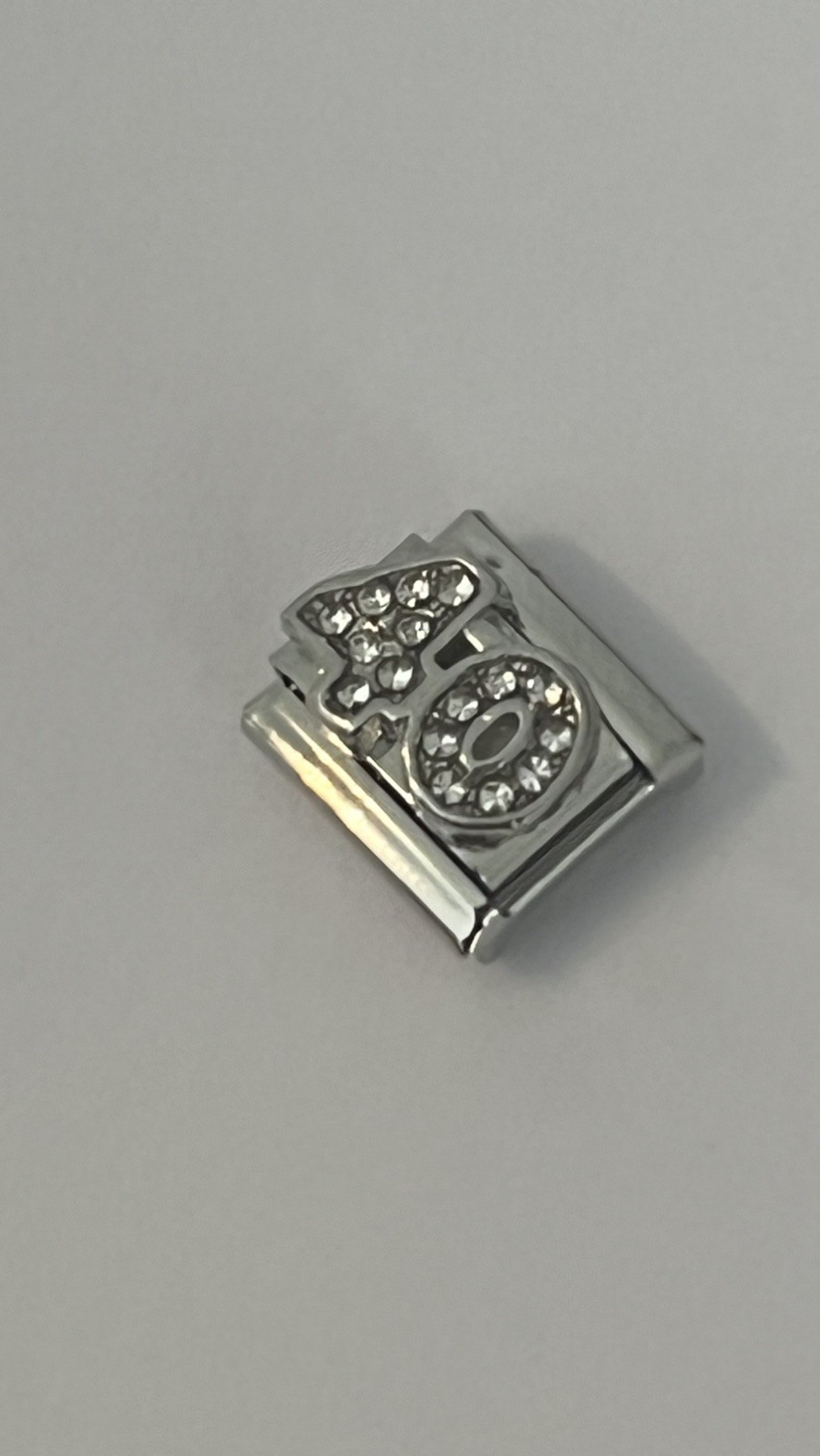 Number 40th Birthday Anniversary Silver Charm Fits 9mm Italian Bracelet Gift Box gallery