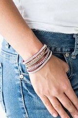 paparazzi jewelry bracelet- Fashion Fiend Red Urban Bracelet