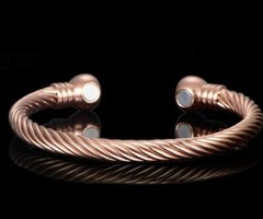 Pure Copper Magnetic Bracelet Bangle Arthritis Pain Relief Balance Energy Stress