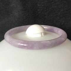 Certified Grade A 56mm Lavender Natural Burma Jade jadeite Bangle Bracelet 9801