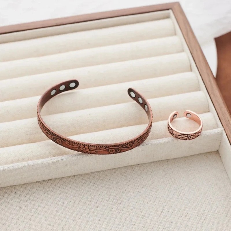 Copper Magnetic Bracelet for Arthritis Pain Relief Powerful Magnets Energy Cuff gallery