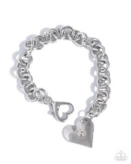 Paparazzi Full of Affection – White – White Rhinestone- Silver Heart Clasp – Bra