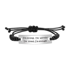 Valentines Day Gifts for Women, I Am Enough Bracelet, I Am Strong I Am Worthy I