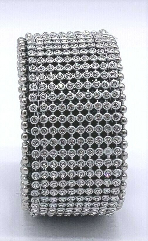 Ladies Rhinestone Crystal Adjustable Bling Bracelet Cuff gallery