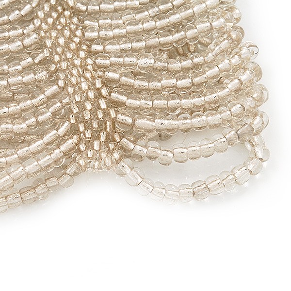 Transparent White Glass Beaded Stretch Bracelet - 19cm L gallery