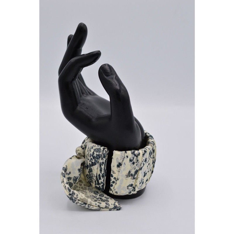 Statement Bangle Bracelet Snake Reptile Animal Fabric Wrapped Bow Tie Chic BinAD gallery