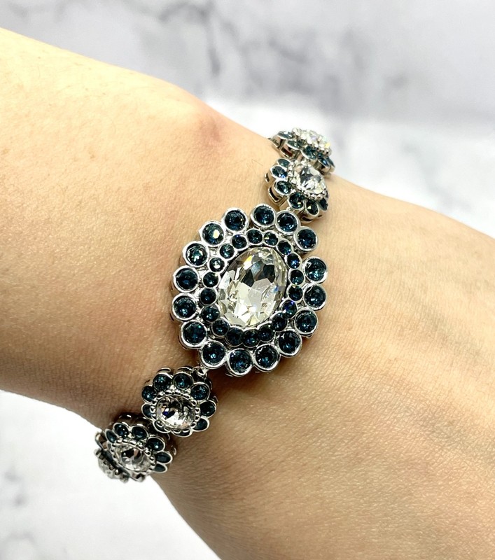 MIU MIU Blue Rhinestone Bracelet - Pre owned / MA5982 gallery