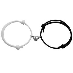 2Pcs Magnetic Couple Bracelet Love Friendship Distance Bracelet Set Braided Rope