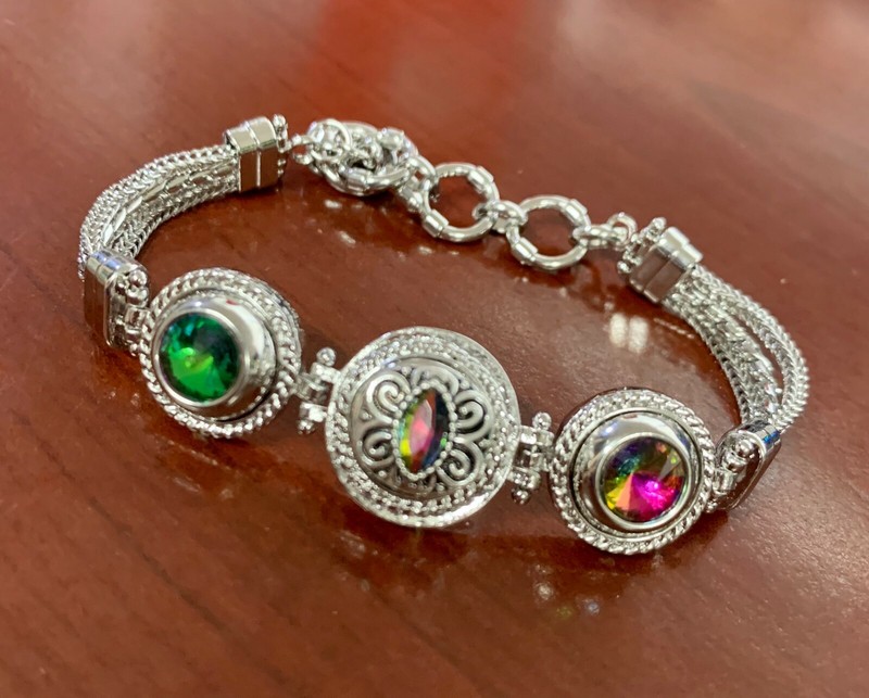 Mini Snap Jewelry Rainbow Crystal Rhinestone Stud fits 12mm Petite Ginger Charm gallery
