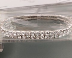 Metal Acrylic Crystal Stretch Bracelet
