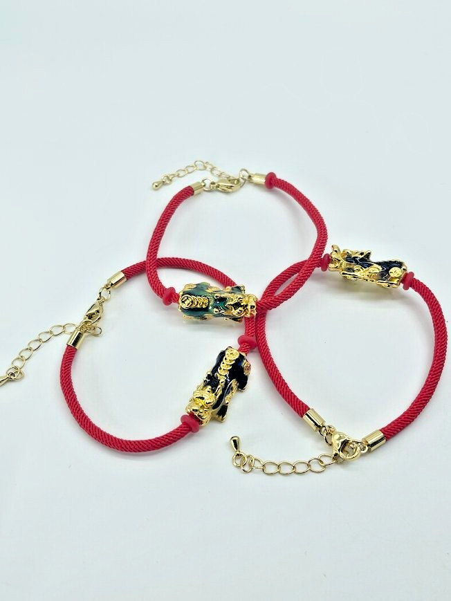 Good Luck Feng Shui Pi Xiu Foo Dog wth Color Changing Bead Adjustable Bracelets gallery