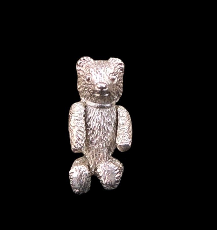 Vintage Silvertone Teddy Bear Articulating Charm Arms And Legs Move gallery