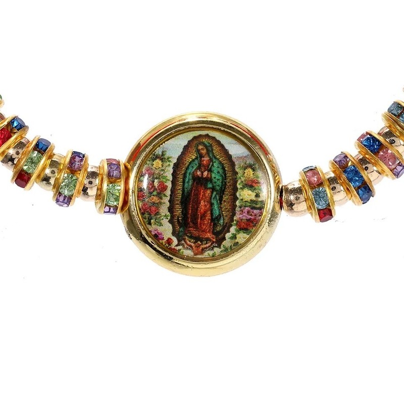 Mexican Bracelets San Judas Tadeo Charms Braided Bracelet Virgin Mary Religious gallery