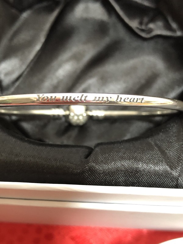 Authentic PANDORA HEART OF WINTER 7.5" Bangle "You Melt My Heart" &Porcelain Box gallery
