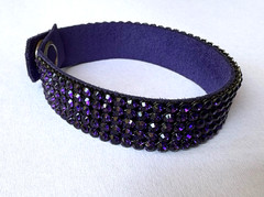 Purple Crystal Mesh Bracelet 7″