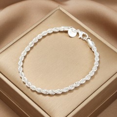 Unisex Women’s 925 Sterling Silver Bracelet Size 8 Inches 4MM lobster Gifts USA
