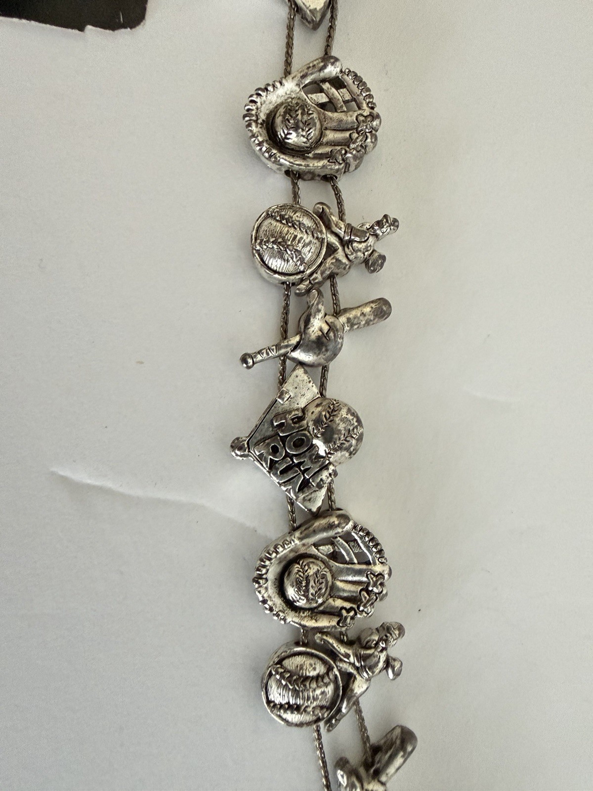 Cookie Lee Silver Baseball Bracelet Charm 18200 New Large gallery