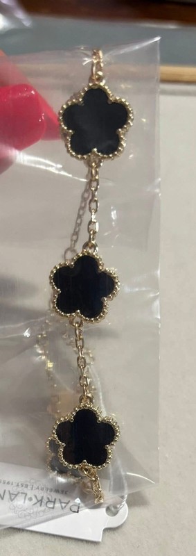 Park Lane Ivy Bracelet Black and Gold Enamel Designer Inspired Retail $82 NWT gallery