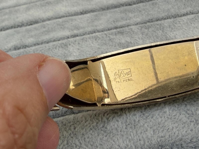Vintage Bangle Goldtone Hinged Coro Pegasus Signed Jewellery gallery