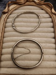 2 Piece Silver Toned Bangle Bracelets