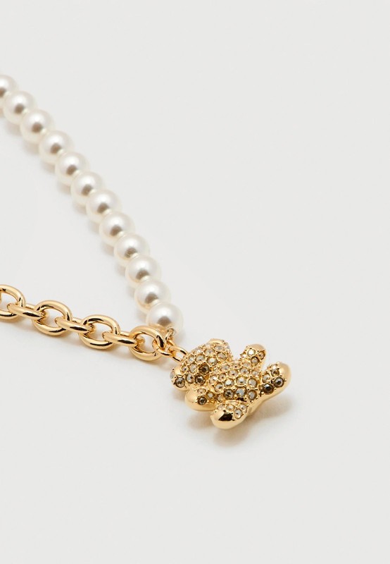 New in Gift Box SWAROVSKI 5737622 White Crystal Pearl & Gold Teddy Bear bracelet gallery