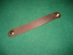 Dark brown leather bracelet wristband 7″ x 1″ very soft oil tanned