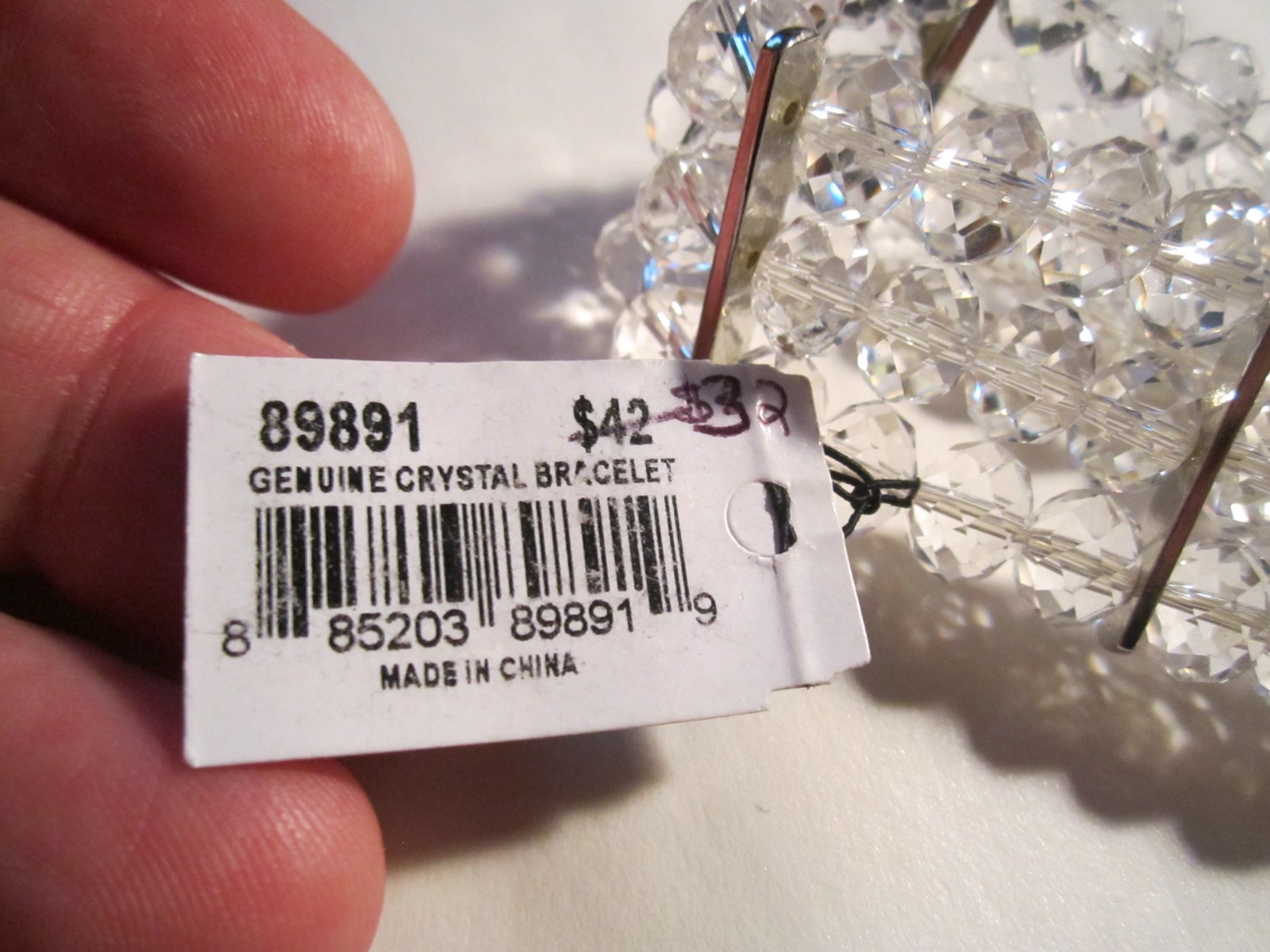 COOKIE LEE GENUINE CRYSTAL BRACELET -FITS UP TO 7 1/2" WRIST HEAVY - OFC-D5 gallery