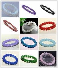 Natural 6/8/10/12/14mm Multicolor Round Gemstone Beads Bracelet 7.5″ AAA+