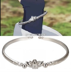 Frieren at the Funeral Lotus Flower 925 S Silver Bracelets Adjustable Bangle Cos