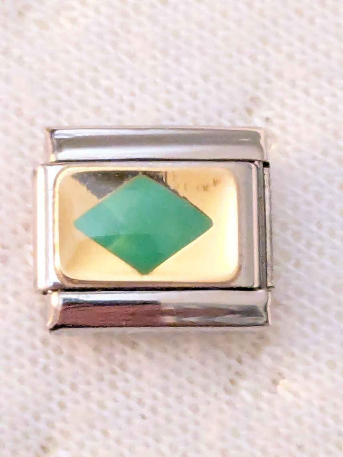 Authentic Nomination Classic Italian Charm Mint Green Diamond Spacer F78 gallery