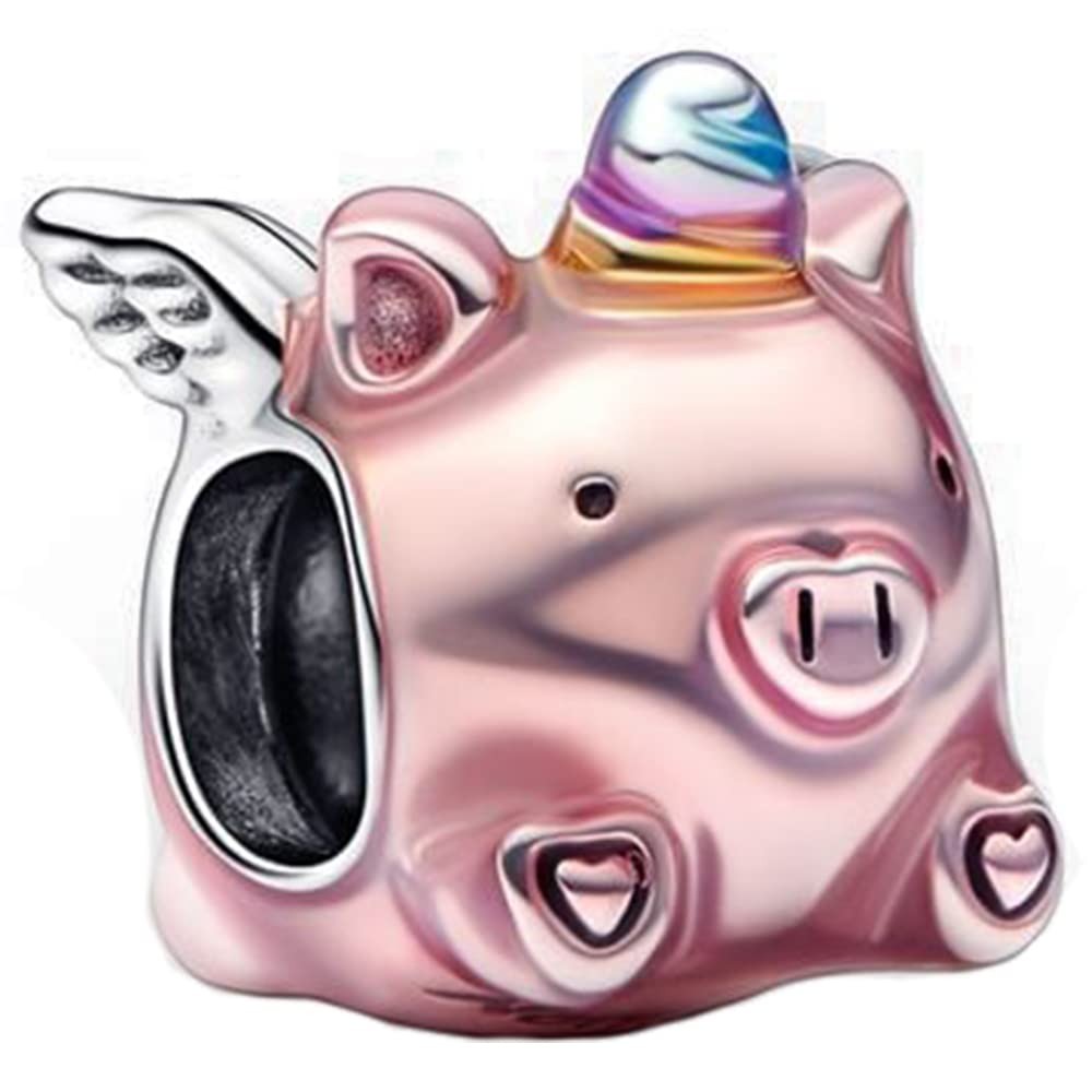 ZURWTCH Flying Unicorn Pig Charm Fit Women Bracelet Necklaces Fashion Gifts 9... gallery
