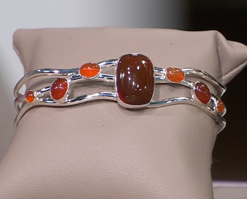 JAY KING Sterling Silver Mexican Opal Multi-Stone Cuff Bracelet #1 - NWT gallery