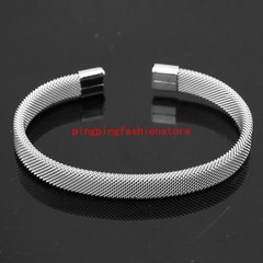 Fashion 316L Stainless Steel Silver/Gold/Black/Rose Gold Mens Womens Cuff Bangle