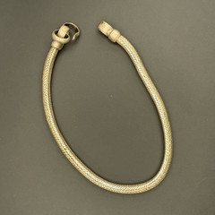 Vintage Silver Tone Metal Herringbone Chain Bracelet Hook Clasp Unisex