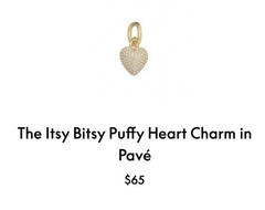 Roxanne Assoulin The Itsy Bitsy Puffy Heart Charm in Pavé